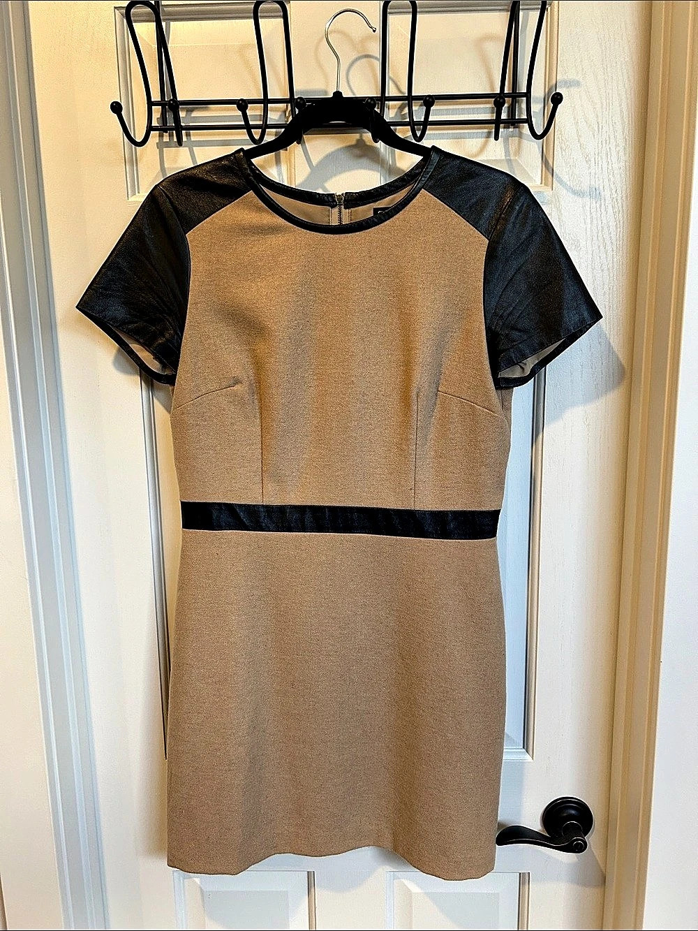 Club Monaco Leather Trim Mini Dress Size 8
